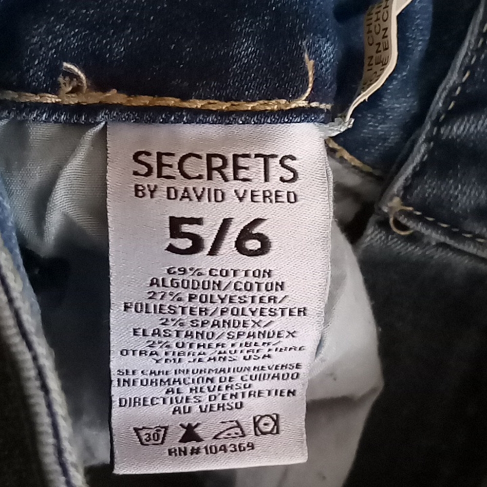 Secrets by David Vered jeans Super high narrow waist size 5/6 - Picture 3 of 6